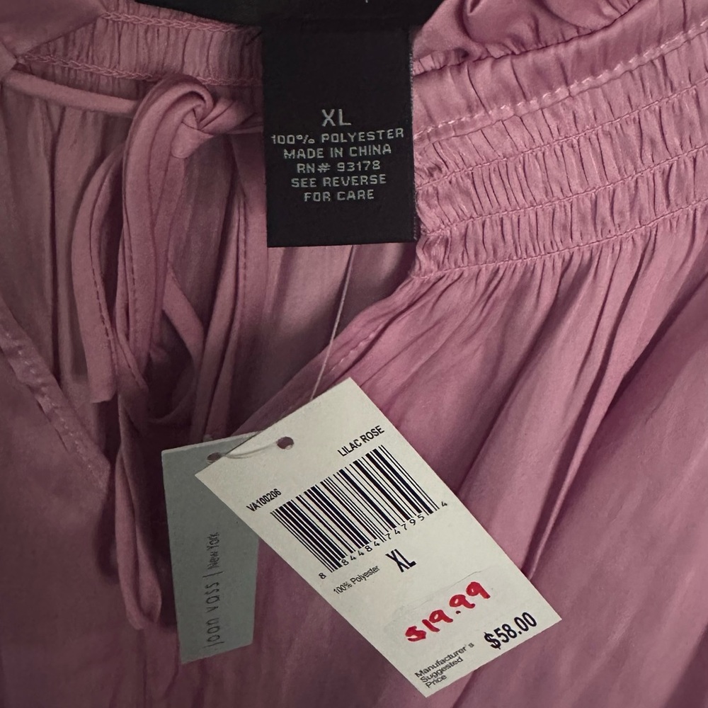 Lila Rose Pink Peasant Blouse - Picture 2 of 2